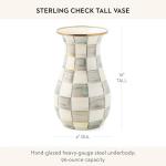 MACKENZIE-CHILDS Tall Gray-and-White Enamel Vase