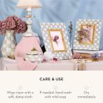 MACKENZIE-CHILDS Tall Gray-and-White Enamel Vase