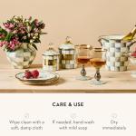 MACKENZIE-CHILDS Large Gray-White Enamel Vase