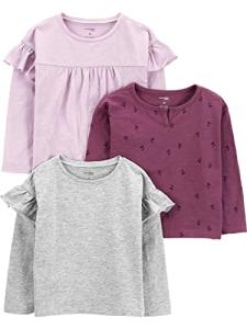Carter's Girls' Long-Sleeve Ruffle Tops Multipack