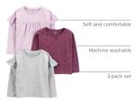 Carter's Girls' Long-Sleeve Ruffle Tops Multipack