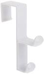 iDesign Over Door Double Hook Hanger - White