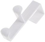 iDesign Over Door Double Hook Hanger - White