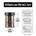 AllSpice 18-Pack 3oz Glass Spice Jars