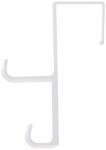 iDesign Over Door Double Hook Hanger - White