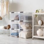 IRIS USA 40 QT Clear Plastic Storage Box 6-Pack