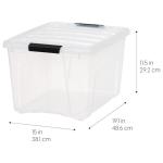 IRIS USA 40 QT Clear Plastic Storage Box 6-Pack