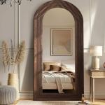 ZHUNFA 71x32 Arched Full Length Mirror – Brown