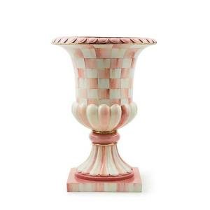 MACKENZIE-CHILDS Pink-and-White Urn Centerpiece