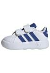 Adidas Grand Court 2.0 Kids' Sneakers, White/Blue