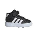 Adidas Kids Grand Court Mid Top Sneakers, Black/White