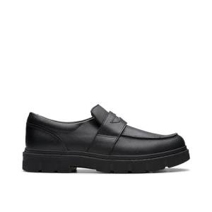 Clarks Boys' Black Leather Oxford Shoes, Size 8