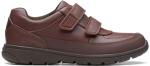 Clarks Boys Venture Walk Shoes, Brown Leather, Size 13