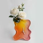 Elegant Clock with Flower Vase for Home Decor