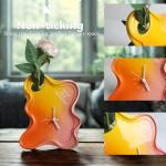 Elegant Clock with Flower Vase for Home Decor