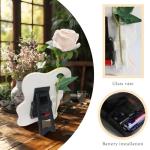 Elegant Clock with Flower Vase for Home Decor