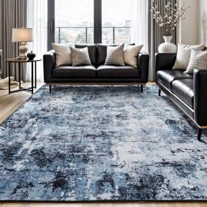 Washable 8x10 Area Rug for Living Room