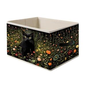 FITIE Dark Green Cat Storage Bin with Handles