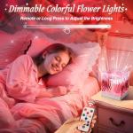 Colorful Flower Lamp with Planetarium Projector Lights