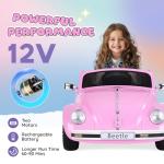 Kids 12V Electric Car with Remote Control - Pink