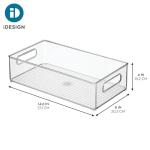 Clear Stackable Bathroom Storage Bin with Handles