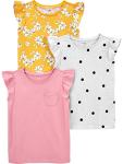 Carter's Girls Short-Sleeve Floral Dot T-Shirts