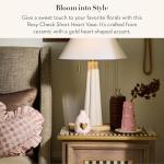 MACKENZIE-CHILDS Pink & White Heart Flower Vase