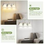 Modern 3-Light Vanity Fixtures in Brushed Nickel