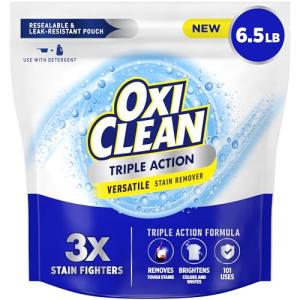 OxiClean Triple Action Stain Remover Powder, 6.5 lbs