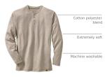 Legendary Whitetails Men's Long Sleeve Henley Shirt
