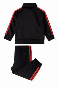 adidas Boys 2-Piece Track Set, Black/Red, Size 5
