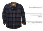 Men's Flannel Shirt - Cobalt Carbon Plaid