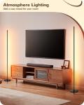 Dimmable LED Corner Floor Lamps with Remote, Set of 2