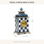 MACKENZIE-CHILDS Blue-and-White Decorative Desk Clock