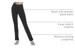 Skechers Women's Go Walk Mid Rise Pants, Black