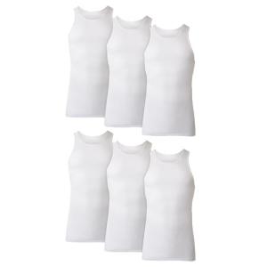 Hanes Men's Moisture-Wicking Cotton Tank Undershirts 6-Pack