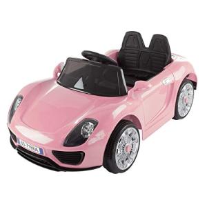 Pink Remote Control Ride On Sports Car for Kids