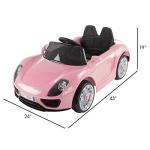 Pink Remote Control Ride On Sports Car for Kids