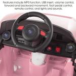 Pink Remote Control Ride On Sports Car for Kids