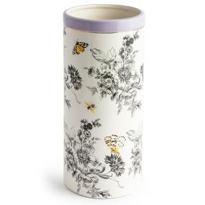 MACKENZIE-CHILDS Tall Butterfly Toile Ceramic Vase