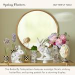 MACKENZIE-CHILDS Tall Butterfly Toile Ceramic Vase