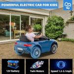 12V Remote Control Electric Ride-On Car - Blue