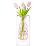 Modern Pink Glass Bubble Vase for Home Decor