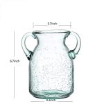 Elegant Bluish Glass Vase with Double Ears