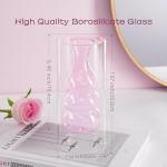 Modern Pink Glass Bubble Vase for Home Decor