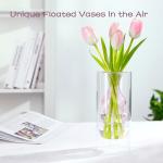 Modern Pink Glass Bubble Vase for Home Decor