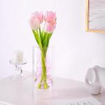 Modern Pink Glass Bubble Vase for Home Decor