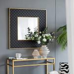 A&B Home Amber Fluted Decorative Glass Vase