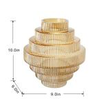 A&B Home Amber Fluted Decorative Glass Vase