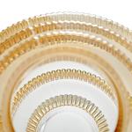 A&B Home Amber Fluted Decorative Glass Vase